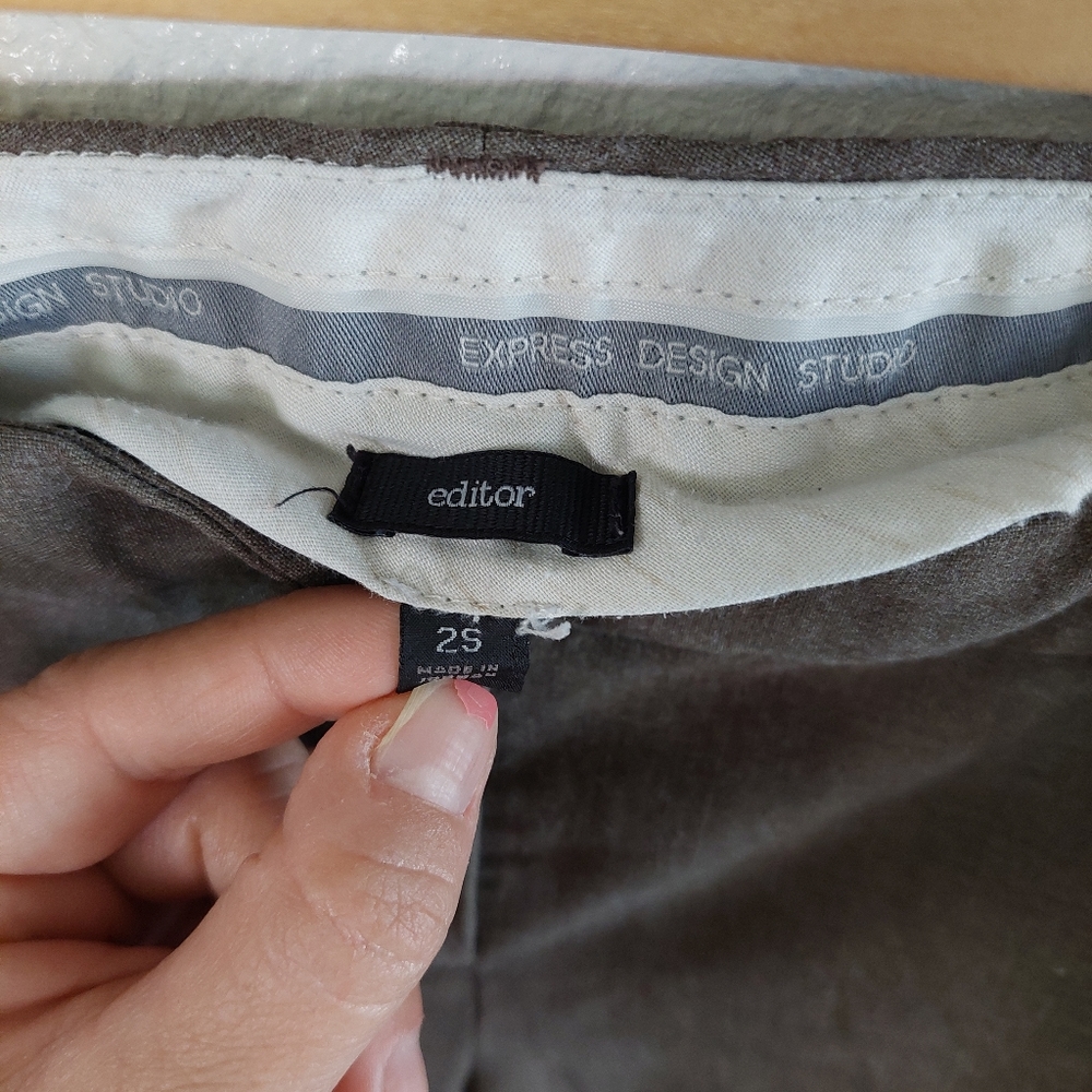 Womens Express Editor Slacks In Size 2 Short, Gre… - image 3